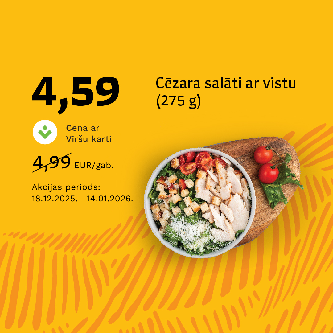 Viršu Cēzara salāti ar vistu 🐔