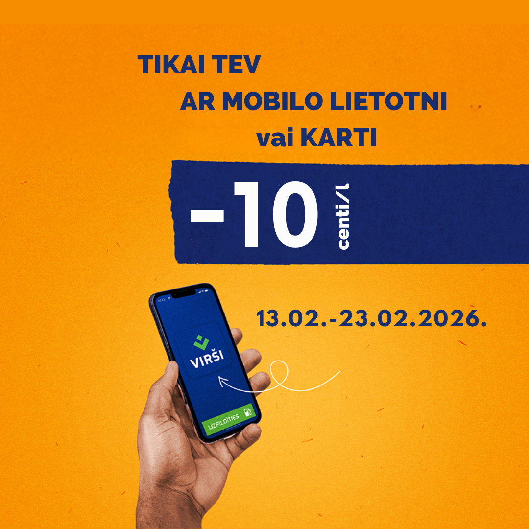 Tev ir piešķirta atlaide degvielai -10 c/l