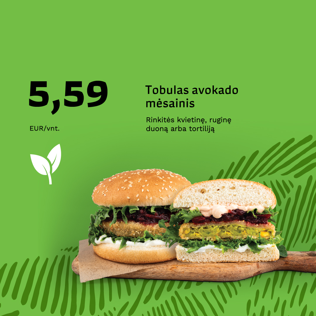 Tobulas avokado mėsainis