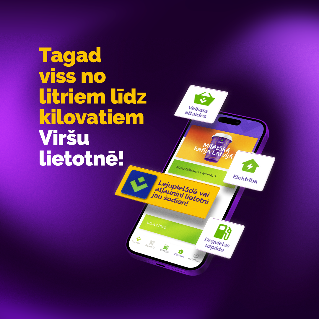 Viršu elektrība TAGAD ARĪ mobilajā lietotnē!