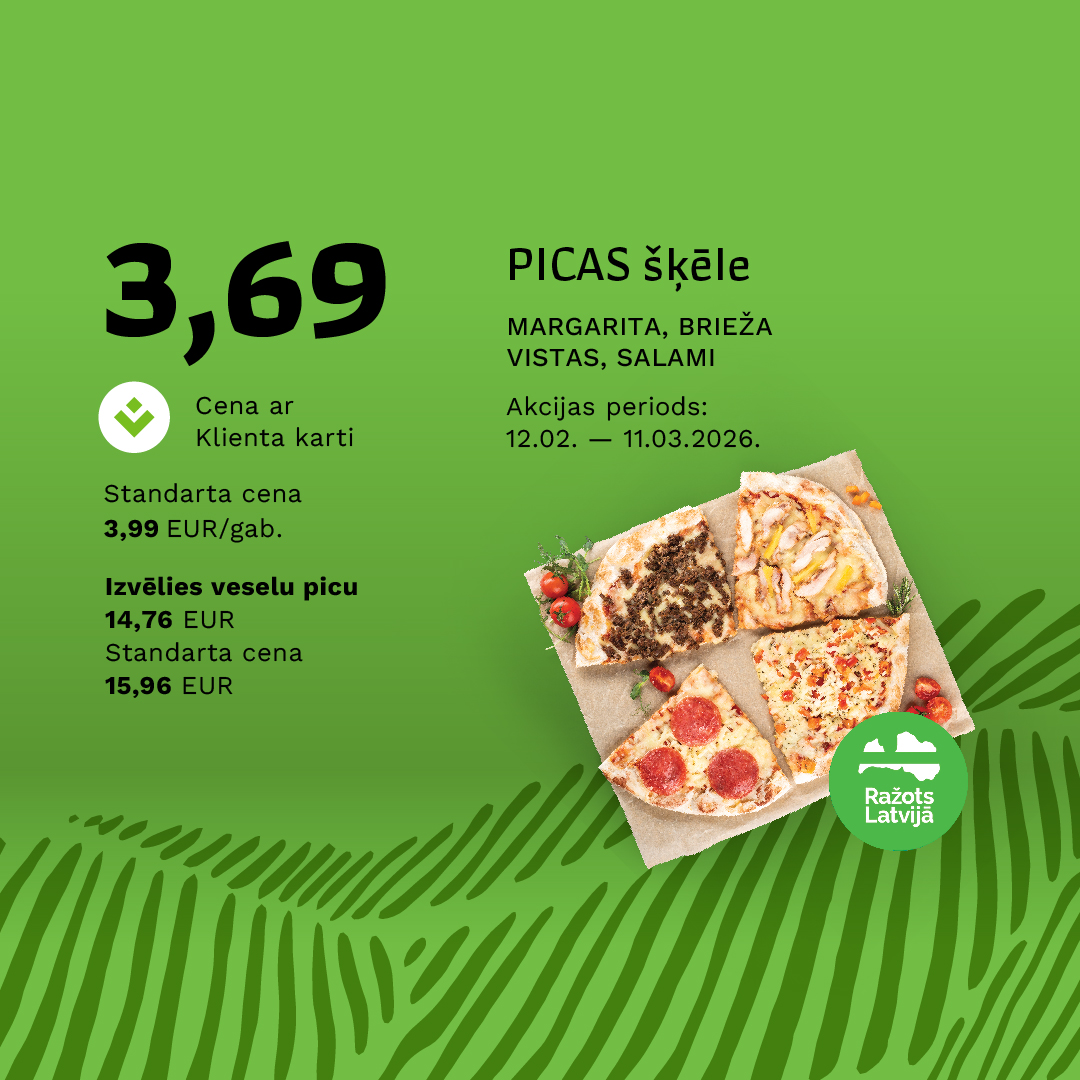 Karsta picas šķēle par izdevīgu cenu – 3,69 EUR!