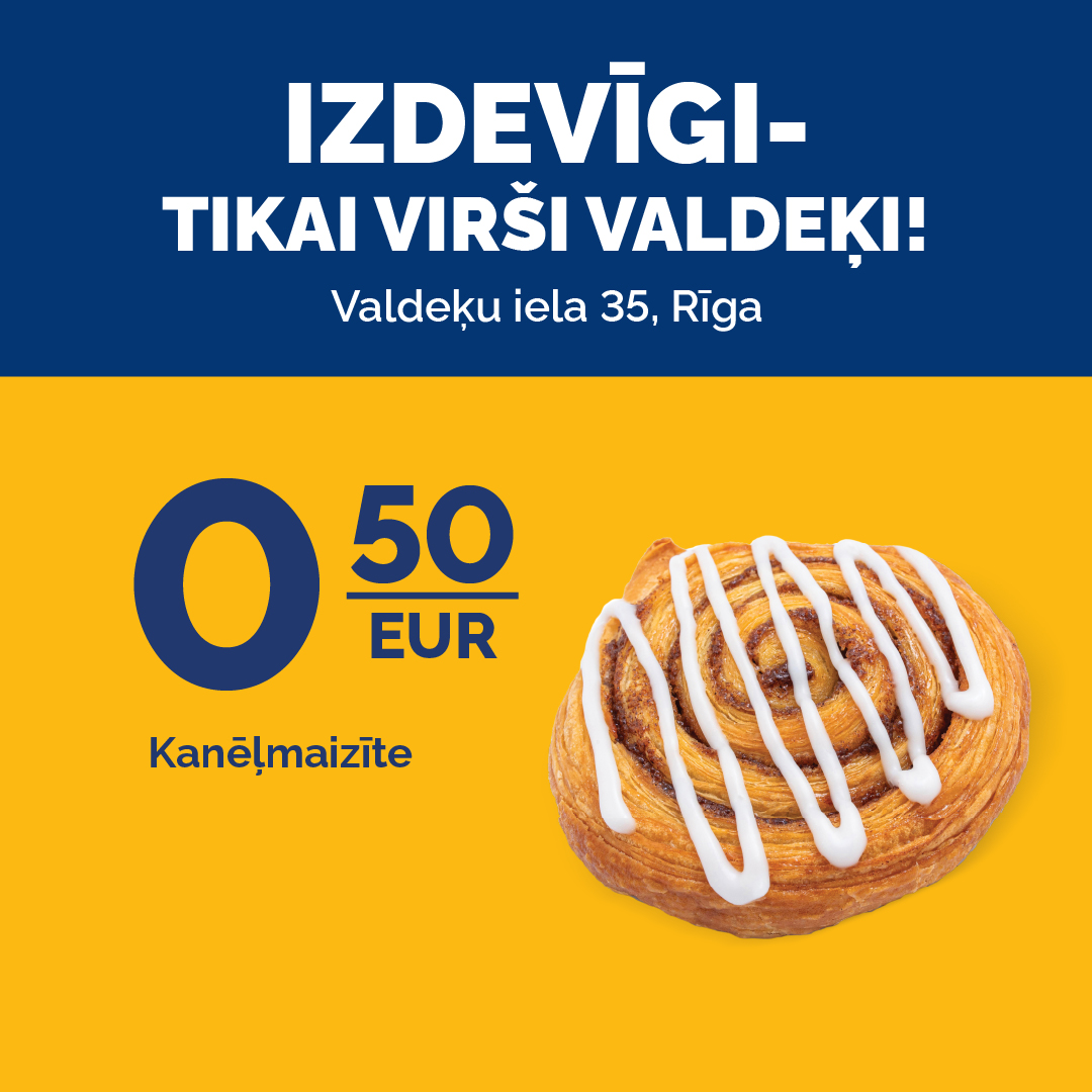 Darītāja kanēļmaizīte par 0,50 EUR