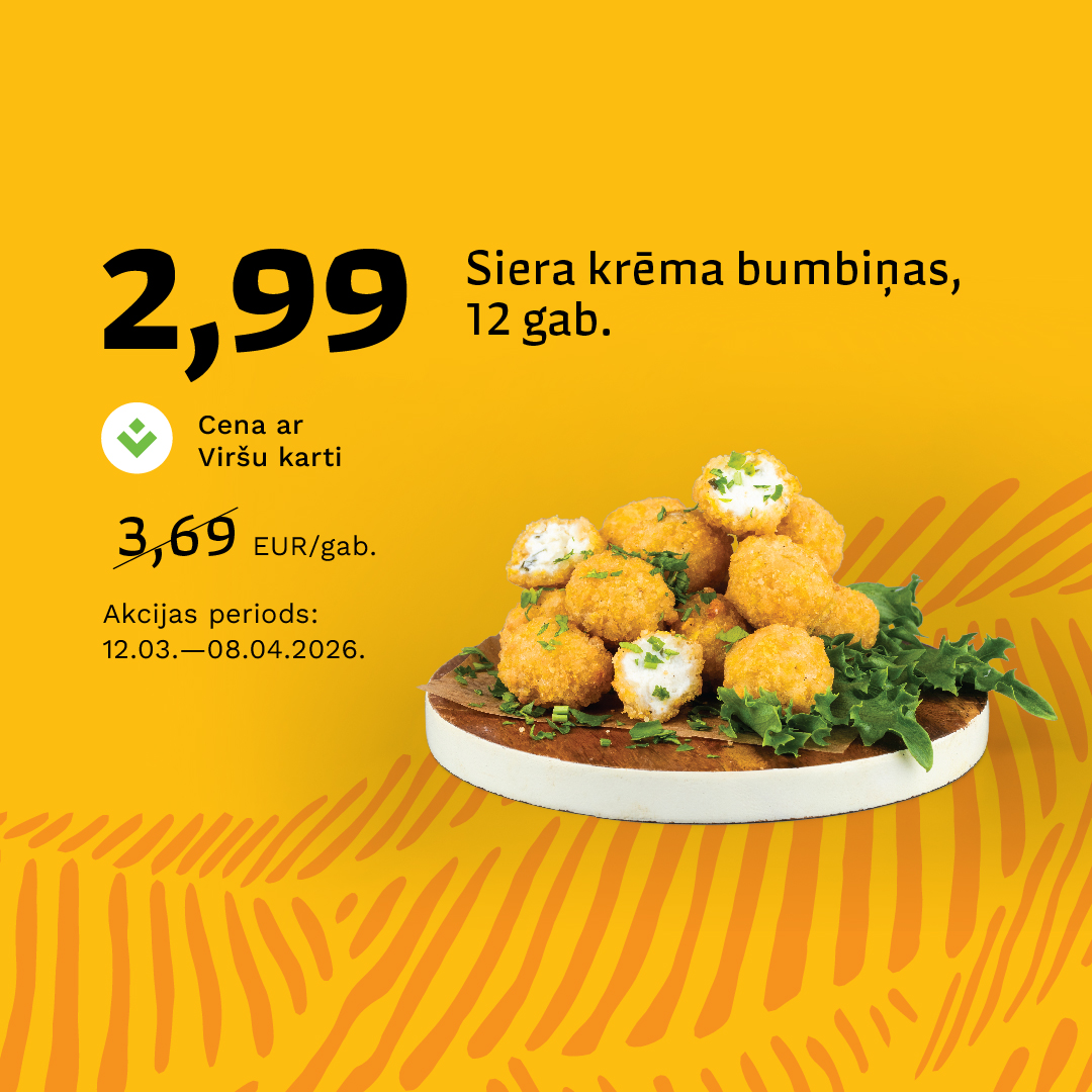 Kraukšķīgs siera našķis. Tikai par 2,99 EUR!