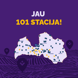 Jau 101 stacija Viršu tīklā: