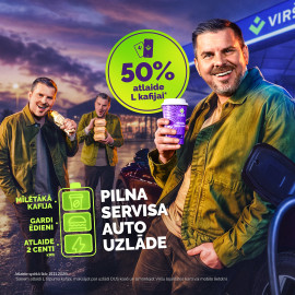 Uzlādē auto un saņem 50% atlaidi L kafijai!