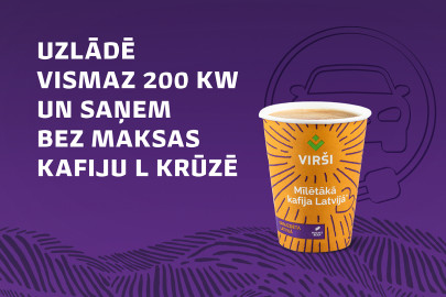 Uzlādē 200 kW un saņem kafiju bez maksas